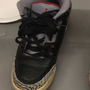 Boys Jordan Retro 3 (Black Cement)